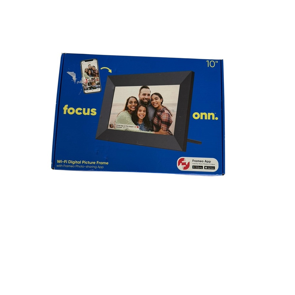 Onn Focus 10 inch Wi-Fi Digital Picture Frame 16GB Black 100096733